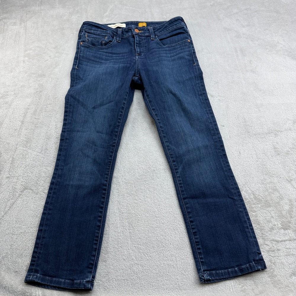 Anthropologie Pilcro Jeans Women 29 Stet Slim Straight Dark Wash Classic Denim